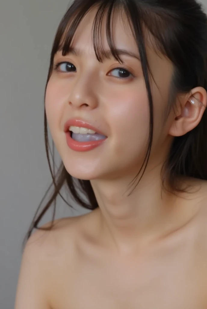 (1man and 1girl, man's hip, man's body, accurate penis:1.6), (cry, big blush, squinting:1.0), (front face, close up face, looking at viewer:1.2), (naked:1.4), beauty pussy, barefoot, (sit, on her knees giving a blowjob:1.4), (slave, choker, collar, chain, lead, handcuffs, tag, chain attached to a collar:1.2), (fellatio, penis in mouth, hetero, oral, face fucking, open mouth, Insert the penis all the way:1.2), (cum in mouth, , cum on face, covered in cum, semen, cum drip:1.5), (straw rug, straw floor, prison, wooden cage, hut, pigpen:1.2), nsfw