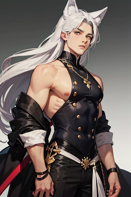 man, masculine, masculine face, attractive, muscular, ((1man)), masterpiece, absurdres, best quality ,intricate details , (shiny skin, shiny body, shiny oily luster skin, shiny hair, pale skintone), Sundown, attractive, ((muscular)), adult, one, ((open chest)), ((no blouse)), earrings, black pants, Don't look at the view , Not looking at the view, purple blue long hair, perfect detailed face, perfect detailed hands, vampire, silver gray eyes, ((MLS)), medium large shoot