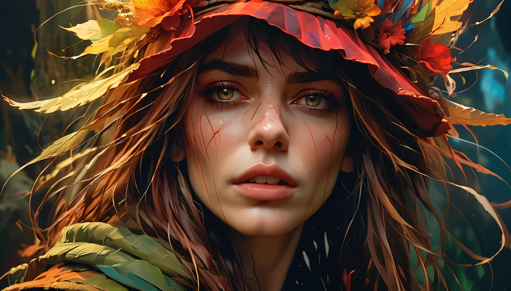 ((detailed CG unity 8k wallpaper, best quality,4k,8k,highres,masterpiece:1.2)),ultra-detailed, rage, fury, angry expression, bright color, From Brian Froud and Carne Griffiths and Wadim Kashin and John William Waterhouse, 8K post-production, high resolution, hyperdetailed, depth of field, HDR, intricate