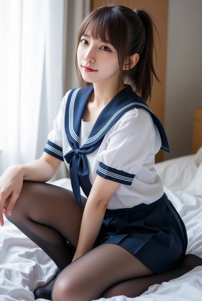 (masterpiece、Highly detailed 8K CG、Sharp lines)、hi-school girl、A dark-haired、cute little、a sailor suit、((((Wrinkles in panties))))、thighs thighs thighs thighs、Sexy poses showing anime style、Beautiful anime schoolgirl、A seductive anime girl、Smooth Anime CG Art、Beautiful anime schoolgirl、Beautiful anime girl、((((Mansuji、mekosji))))、((erotick))、(((Embarrassed look)))、(((low angles)))、(((Open your legs to show your panties)))、((( to stand)))
