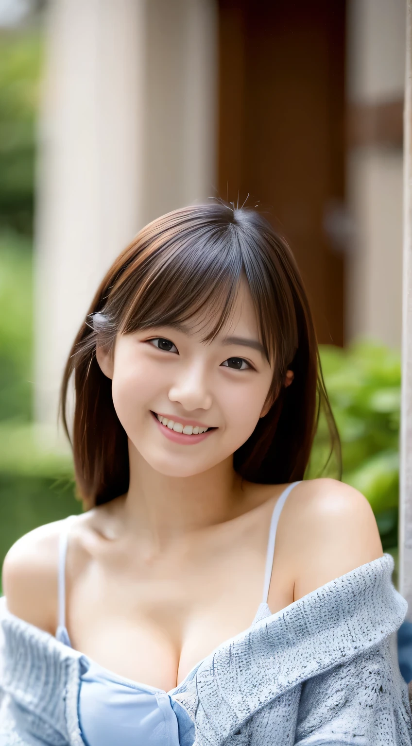 masterpiece,best quality,(Japanese ),((Beautiful girl)),cleavage,indoor,(perfect body beauty:1.2),(shy smile),beautiful teeth,