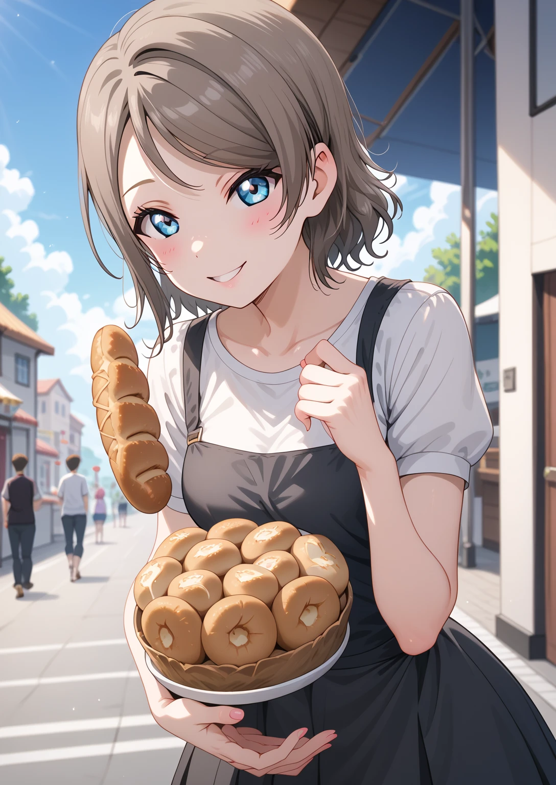 An image of Watanabe Yo eating bread.high quality, high definition ...
