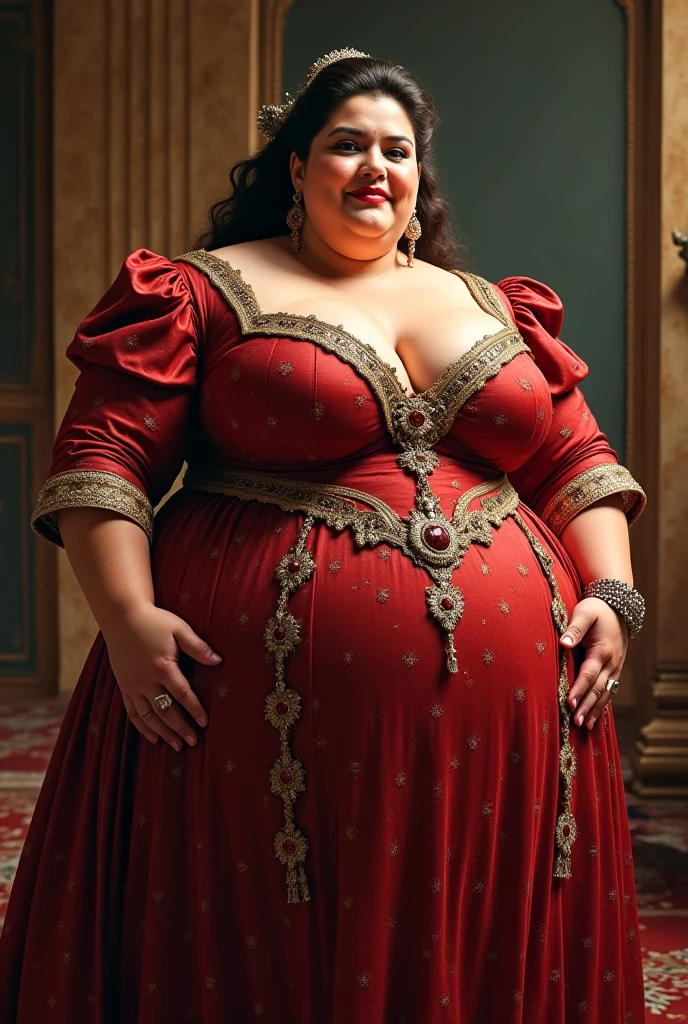 mature female, gigantic breasts, lips, naughty face, medieval city, cloud, motherly, thicc