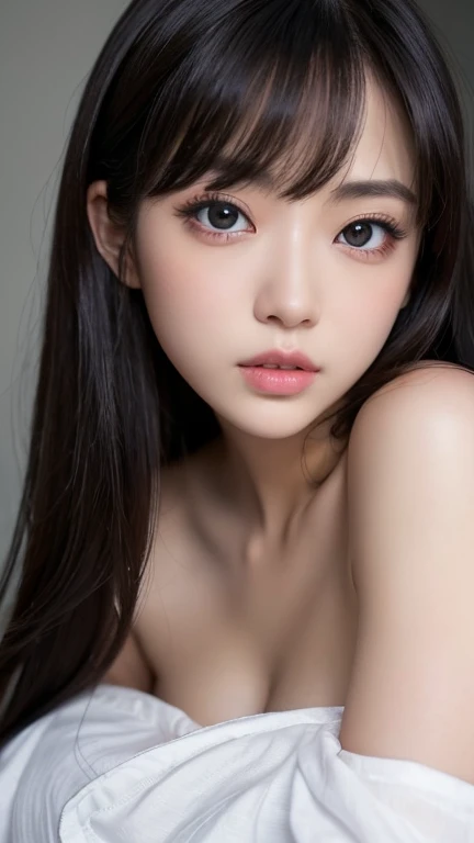 Super beautiful glowing eyes、shiny long hair、(超A high resolution、Photorealsitic、realisitic、top-quality、Photorealsitic)、(8K、Raw foto、top-quality、masterpiece)、((NSFW))、(photon maping、Radio City、physically-based renderingt、auto white balance)、Technical sense、top-quality、masterpiece、illustratio、nffsw、Unity、wall-paper、Official art、astonishing、finely detail、extremely delicate and beautiful、ighly detailed、foco nítido、Rich background、blurry backround、(realperson、a picture)、(((High Detail Skin、Visible Pore)))、(((facial close-up)))、((tiny chest))、Her body towers over you、More than twice your height、long, Thorny arms,、Ended with dozens of writhing and winding tentacles。Her face was a mass of wriggling tendrils.、Her shining red eyes looked down at you with an expression of amusement。Knowing that she has immense power and intelligence、You couldn't help but feel intimidated by her presence。Her long, slender fingers bend、I saw razor-sharp claws extending from each tip。Despite her alien appearance、There is something undeniably attractive about her.、There was a dangerous beauty that drew me in even if my chest was pounding with fear。