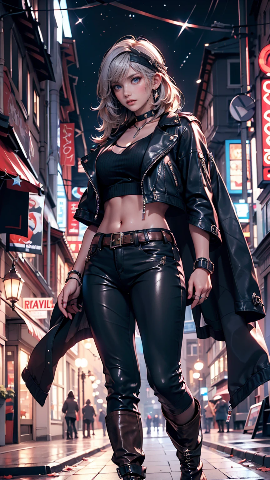 motoqueira em uma rarley davidson Hiper detalhado [ Bonita ] young woman full body An ultra-realistic CG illustration of a female biker Sharon Whitenashel hair with braid and bun with another , sketch ink calligraphy, Mysterious Ultra realistic details Power type aura with a female-shaped high-power ralley davdson, biker chick with chains and spikes, ferocious expression, powerful female motoqueira star, black leather, dressed in black leather jacket and torn jeans, dark eyeliner and black lipstick, raley davidsom, fierce woman motoqueira ralei davdsom, woman ralei davdson, female moto of metal, woman playing the moto electric ralei davidson made of metal, flames on stage, female motoqueira, body, externally connected ultra-huge high-power particle laser beam gun, morni brasileira com um olhar penetrante e maquiagem ousada Penteado com hairstyles, Blonde .Big Booty Foto do modelo feminino brasileira [ pele branca ],motoqueira estilo de cyberpunk, pele bronzeada, contraste, boa anatomia, brawn, night sky covered with clouds, behind the neon city, asfalto molhado tok.