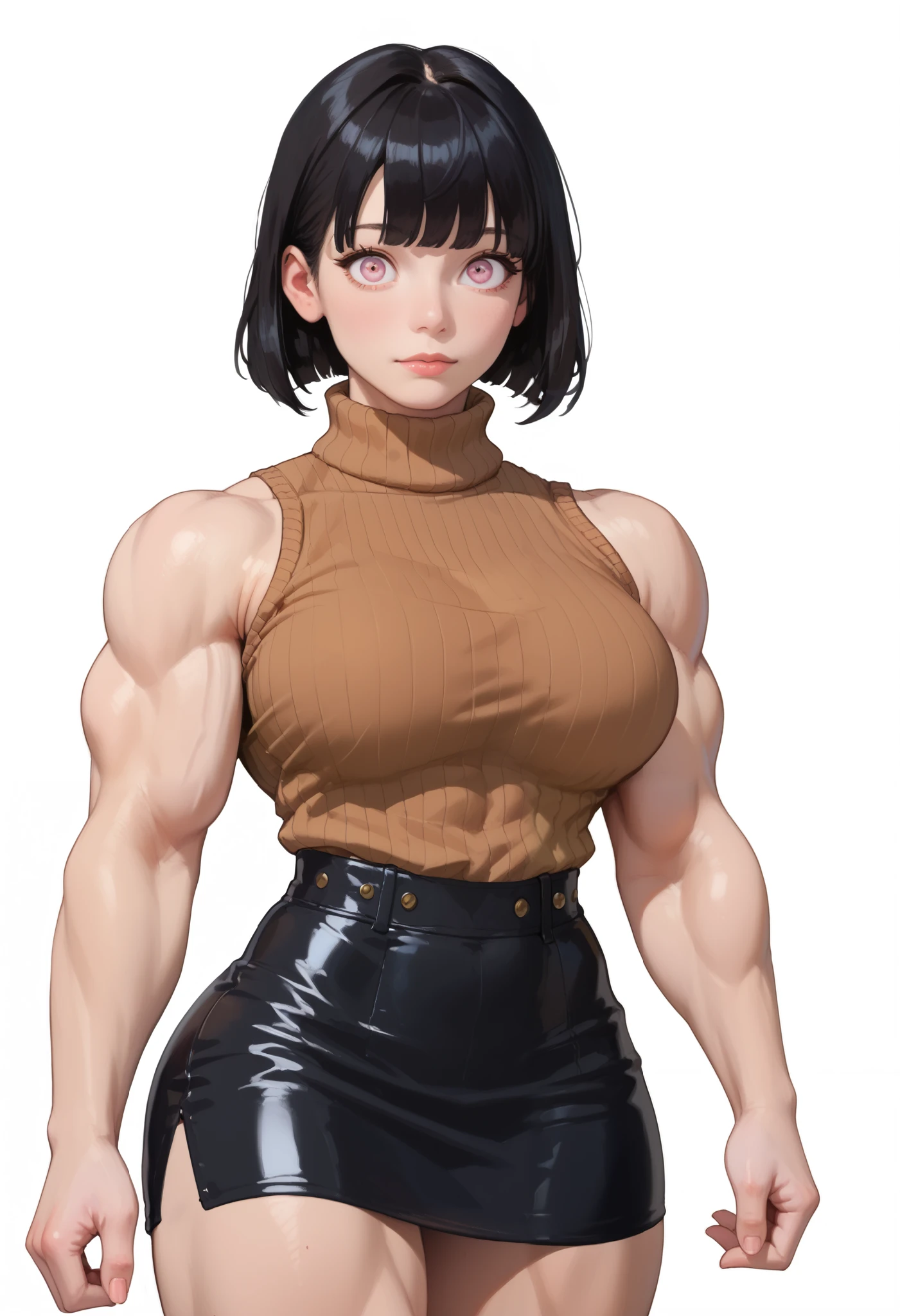 Tifa,Tifa・lock heart,final fantasy 7,FF7,Photoreal,Super high quality,high quality,masterpiece,Digital single-lens reflex camera,Detailed details,intricate details,based on anatomical grounds,depicted in detail,detailed face,realistic skin texture,vivid details,perfect anatomy,Super detailed,Complex 3D rendering,big breasts,sexy pose,white tank top,suspenders,black leather skirt,black long finger gloves,Raw photo, NSFW, (accurate anatomy), wide hips, (huge breasts), long legged female bodybuilder), ((muscular legs)), (((huge muscles)))