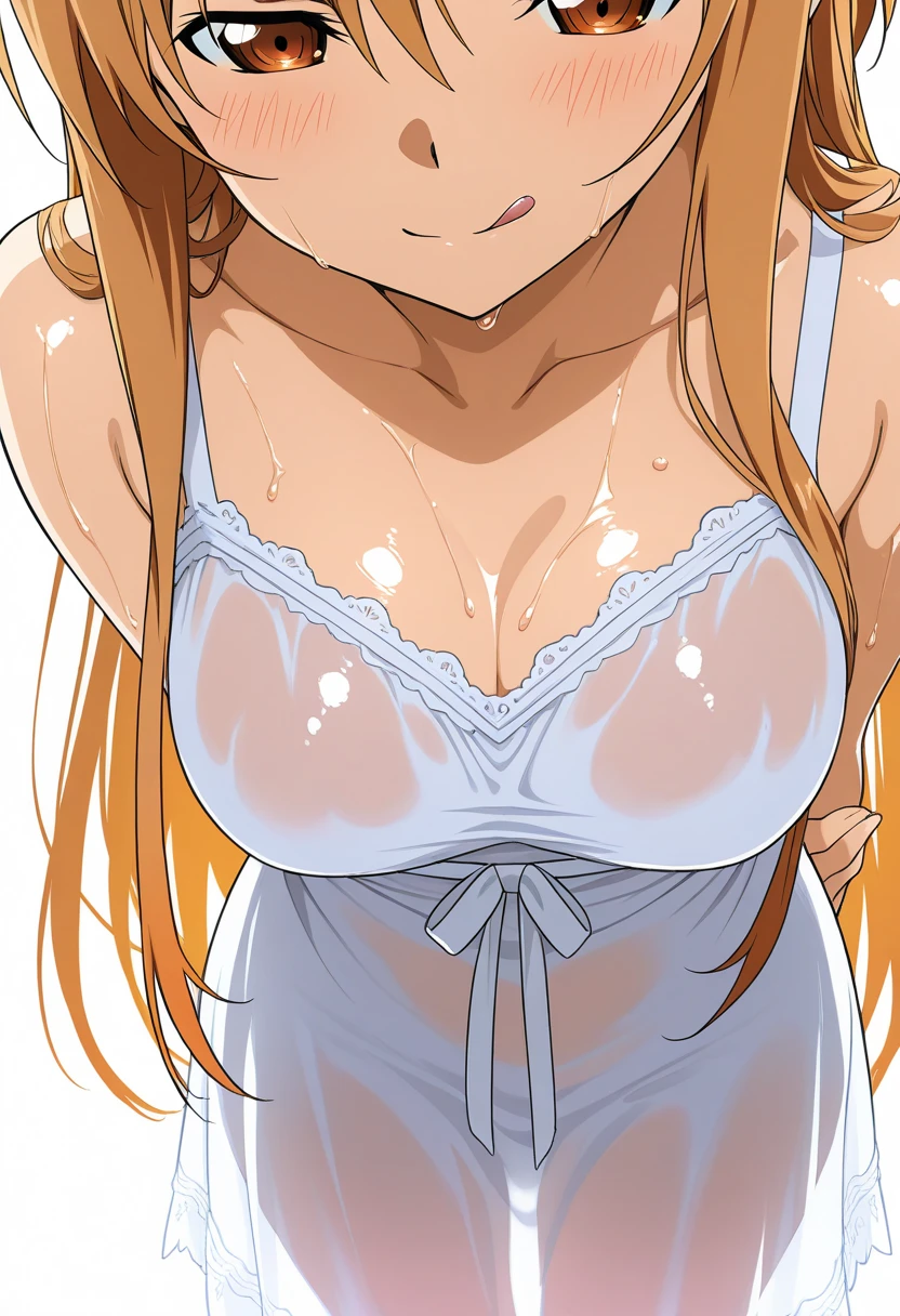 Exercise and sweat、（（towel）、Illustration of a woman wiping her face）。Gym suit。slender、Adult women。８Life size。