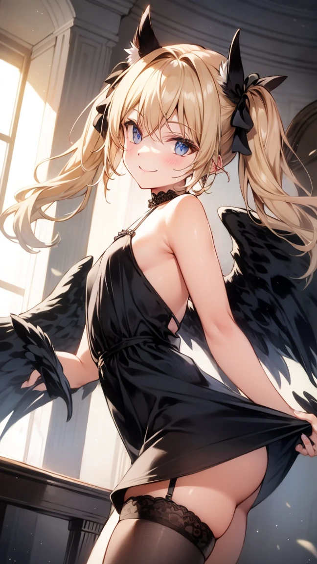 {{{masterpiece}}}, {very detailed CG}, amazing, in detail, alone, {{beautiful 풍경}}, sunset, {{wind}}, detailed background, beautiful, nipple, panties, Sheer mesh dress, bright eyes, {{whole body}}, dynamic pose, dynamic angle, looking at the viewer, Detailed clothes, beautiful sunset, enlargement, best quality, blonde long hair woman, {{beautiful}}, pretty, {laughing}, {{with angel wings}}, halo, shiny
