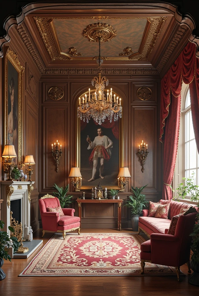 <lyco:antique_style_interior_design_Sa_May:1.0> antique interior , early 1900s living room