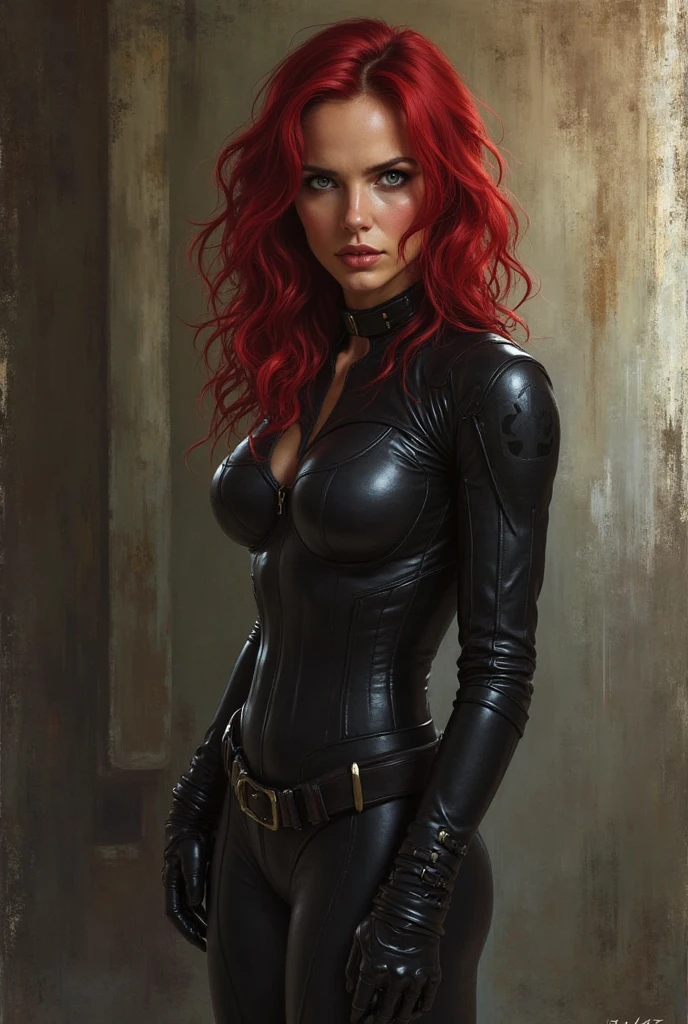 female vampire, Realistic skin,full - body, Smooth soft skin, Symmetrical facial, soft-lighting,highly detail face, Concept art, Digital Painting, ethereal, Epic, 8K, intricate details, sharp-focus, Trending on ArtStation, Sexy Eyes, red hair, twitter #NFSW, Smile, playboy cover, I&#39;I&#39;m going to the camera, muscular, hyper realisitc, Photos of the top model, Punk style