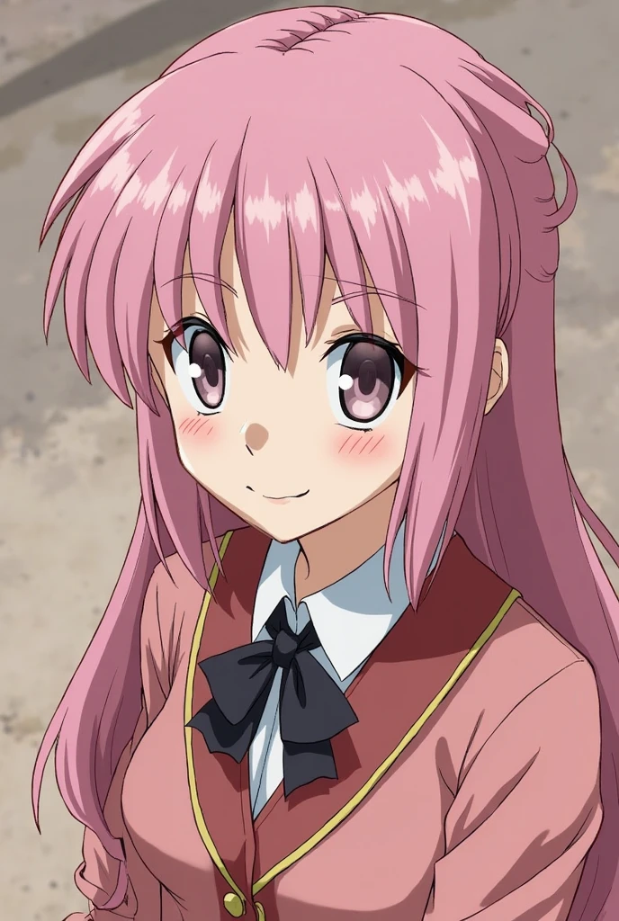red jacket,long sleeve,school uniform, skirt,plump sleeves,red dress,Thighhighs,removed sleeve, neck ribbon,black ribbon, pink hair,red eyes,yellow ribbon,length_hair,
1 girl, 20 years,Are standing,young woman,beautiful Finger,beautiful long legs,beautiful body,beautiful Nose,beautiful character design, perfect eyes, perfect face,expressive eyes, looking at the viewer, in the center of the image,(light_笑face:0.5), (official art),(anime),Highly detailed CG Unity 8k wallpaper, perfect lighting,colorful, bright_front_face_lit,shiny skin, (masterpiece:1.0),(Highest_quality:1.0), 超High resolution,4k,Super detailed, photograph, 8k, HDR, High resolution, confused:1.2, kodak portrait 400, film grain, blurred background, Bokeh:1.2, Lens flare, (lively_color:1.2) (beautiful,big_chest:1.0), (beautiful_face:1.5),(narrow_waist)