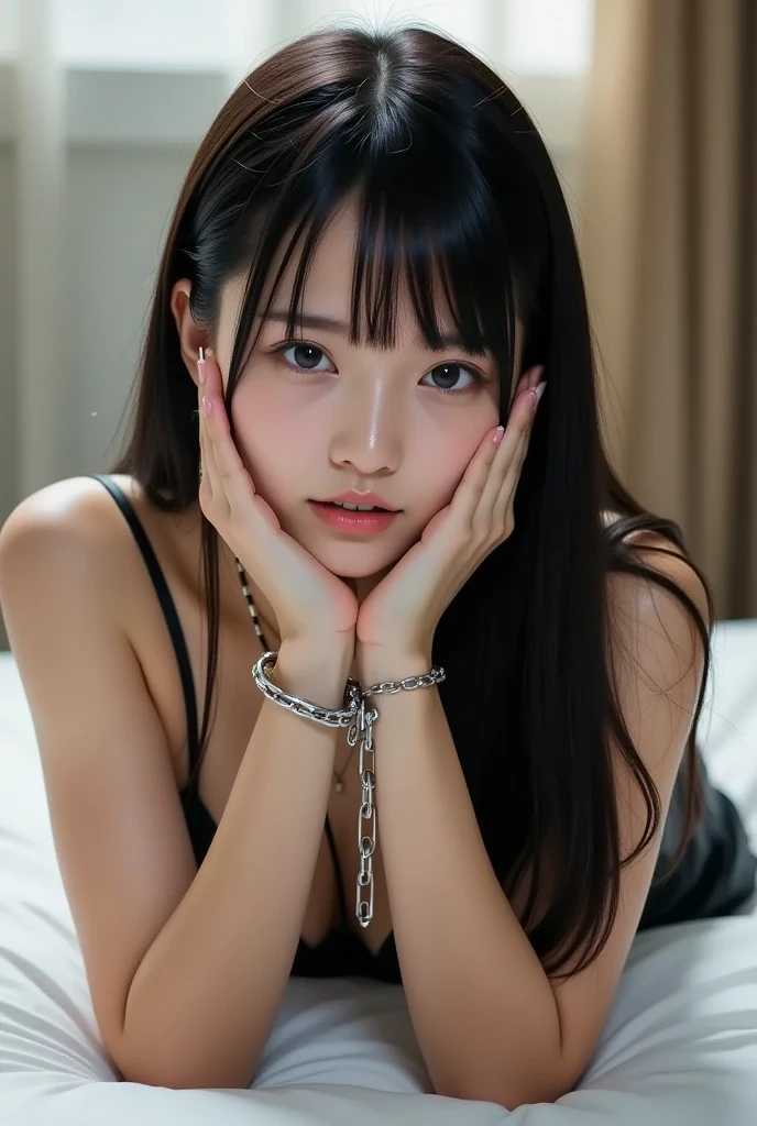 (Browsing Caution)、最high quality、high quality、Best image quality、8k、最High resolution、High resolution、最high quality、masterpiece、RAW Photos、Full body photo、Detailed and realistic human body、Detailed and realistic skin、Realistic face in every detail、Realistic reproduction of every detail、Detailed and realistic lips、Detailed and realistic teeth、Detailed and realistic ears、Detailed and realistic hair、Detailed and realistic weapons、Realistic reproduction of every detail、Realistic fingers in every detail、(Beautiful Hands、thumb１reference４)、Realistic feet down to the last detail、Realistic breasts down to the last detail、Realistic areola down to the last detail、Realistic nipples down to the last detail、Realistic pussy down to the last detail、Realistic vagina down to the last detail、((Beautiful Japanese Girl))、((Junior.Idol))、((Cute Japanese 12 year old girl))、((immature body shape))、((Flat Chest、Small breasts))、((Lustrous skin all over the body、Fair skin))、((nude))、((Completely naked))、((Girl trapped in a cage))、((Girl in prison))、((動物園のGirl trapped in a cage))