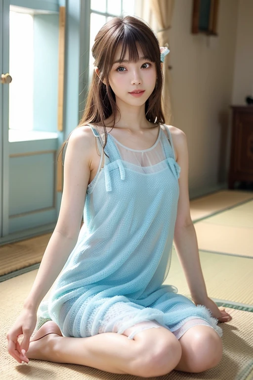 A beautiful girl with a super cute face and a tsundere personality、The highest standard of ultra-high definition full-body photos、(Small face)、No makeup、Sexy lips、Chignon hairstyle、A girl's shirt that lets you see her underwear、Gingham check pleated skirt、bust90CM、Waist47CM、Hip86CM、Behind the school gym
