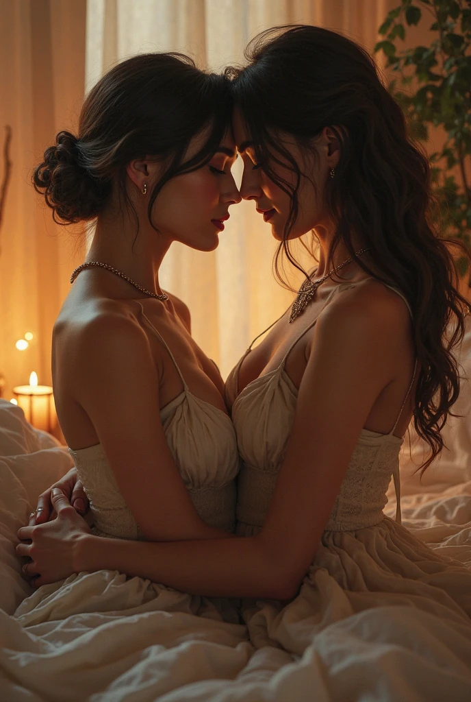 Mature lesbian woman, with a younger woman