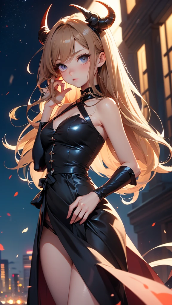 Anime girl with blonde hair and red eyes holding microphone, Gapmoe Yandere, misa amane *, anime styled」, ( ( misa amane # ) ), anime styled, digital anime art!!, In anime style, Junko Enoshima, Very anime style, anime style portrait, Lori, In an anime style, Anime style, misa amane