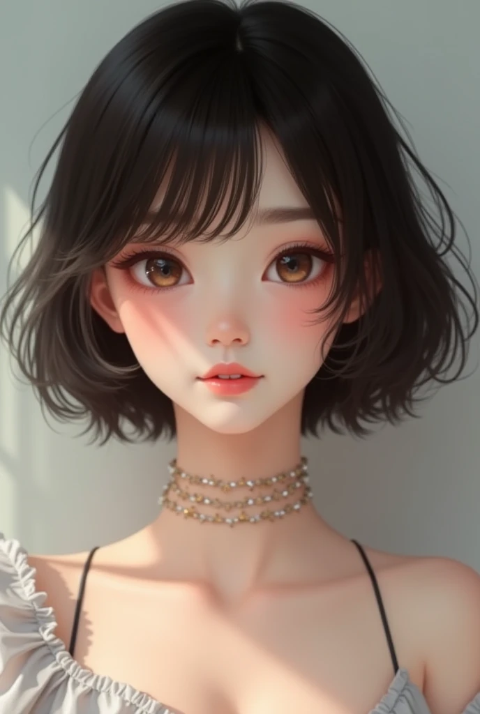 girl short hair Black Hair