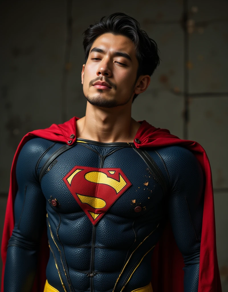 (Create a masterpiece: 1.2),(CGI art:1.3),(realistic:1.5),(After processing:1.3), (Sharp focus:1.3), 1 man, open mouth, smile, (Navy blue round neck t-shirt:1.3), Navy cargo pants, Korean guy , korean men, (High gloss details), chest muscles, large arm muscles, blood vessel, Big muscles, Broad shoulders, looking at the audience, Balancing the eyes, bedroom, Sexy pose