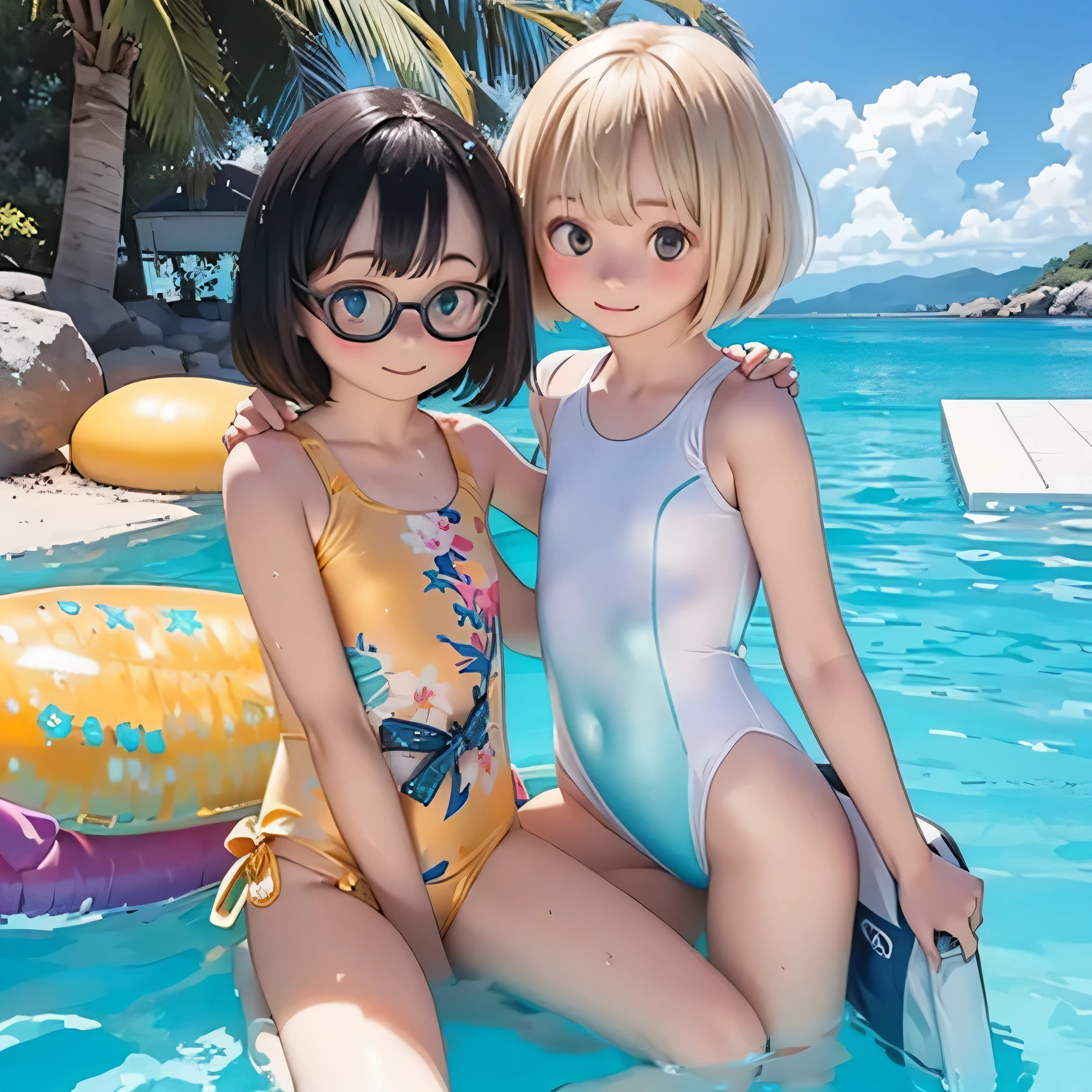 (((( Let's wear a swimsuit in the summer heat)))) lit
Bob 、 : : what are the tightest glasses ??, Feint Heart Girls