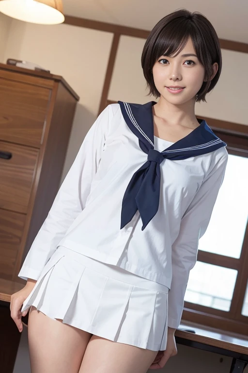 (8K、highest quality、masterpiece:1.2)、(realistic、フォトrealistic:1.2)(Super detailed、High resolution)femaleの子 1 人、18-year-old、((No panties))、((dynamic pose)))、(white panties)(camel toe)、(half)、(high socks)、(sit with your knees bent))(Spreading her legs in an M shape and showing her panties)(holding one's knees)(あらわになったwhite panties)(looking at the camera、kiss face,sad expression,embarrassed expression,Alafed Girl, Chiho, iwakura lain, クローズアップiwakura lain, with short hair, Shiori Teshirogi, Kotegawa Yui, princess cut, sui ishida with black hair, lain iwakura, female)(Medically correct body(日本のfemale子学生服:1.4)、(Dark blue uniform)ulzzang-6500-v1.1、(Raw photo:1.2)、(フォトrealistic:1.4)、詳細な美しいfemaleの子、very detailedな目と顔、beautiful detailed eyes、very detailed、(I'm a little depressed,sad expression,Feeling deep sadness,)CG、Unite、8k wallpaper、wonderful、fine details、masterpiece、highest quality、very detailedな CG 制服 8k wallpaper、 light on face、cinematic lighting、femaleの子 1 人、17 years old、((No panties))、((dynamic pose)))、(white panties)(camel toe)、(half)、(high socks)、(sit with your knees bent))(Spreading her legs in an M shape and showing her panties)(holding one's knees)(あらわになったwhite panties)(Medically correct body)Negative prompt