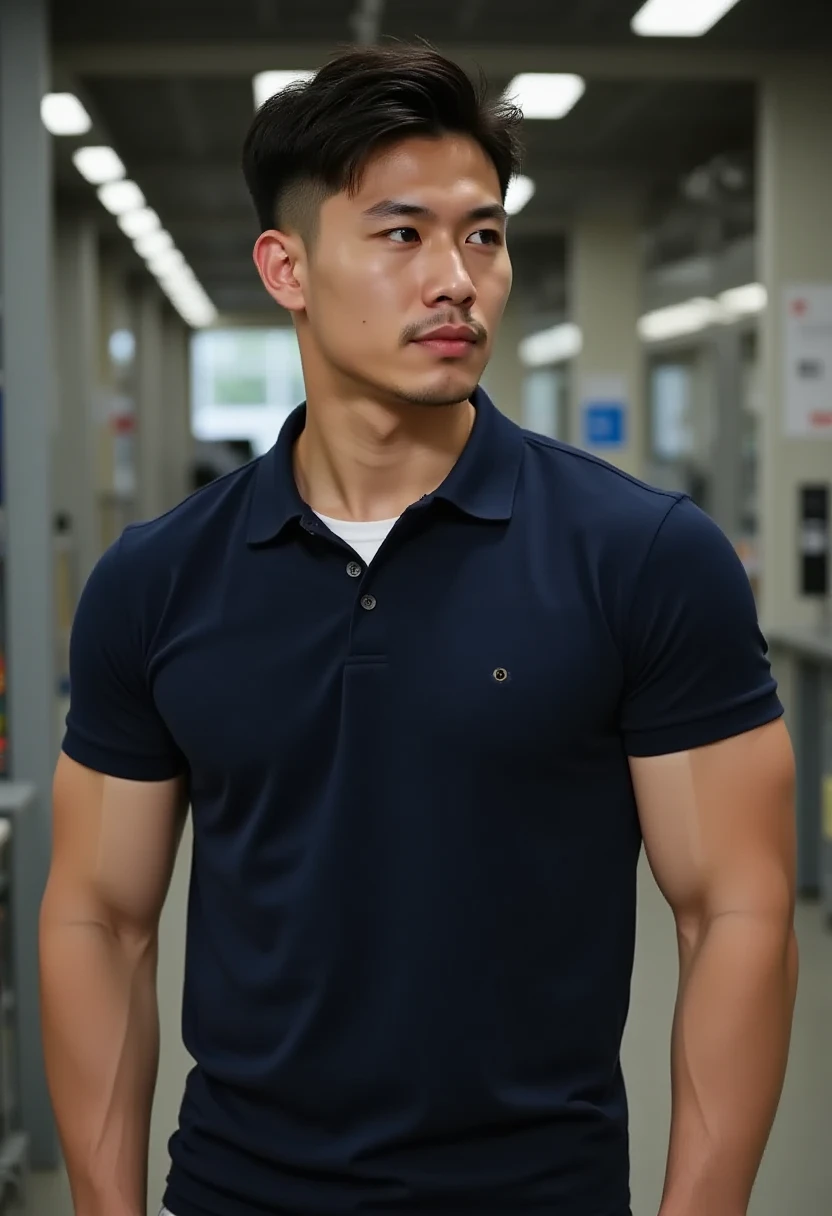 1 handsome Chinese guy,18-year-old male high school student,majestic,Who is Shi Yu?, Li Yuanbin, Kim Hyung Tae, Kim Hyung Tae, Yin Shishan, Handsome Chinese muscular guy,Broad shoulders and narrow waist,A handsome guy wearing a baseball uniform,Form-fitting fabric contours the bust,in a remote warehouse,hands tied behind back,Hands tied behind the back,hands tied behind back,Masculine and sexy,High,Muscles look good,hairy body,Wheat complexion,black eyes(thin eyes 1:3),whole body image