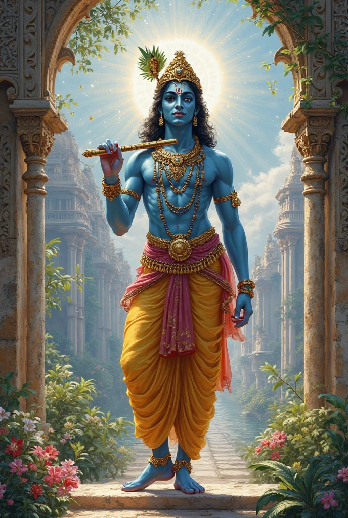 Lord Krishna in sea temple