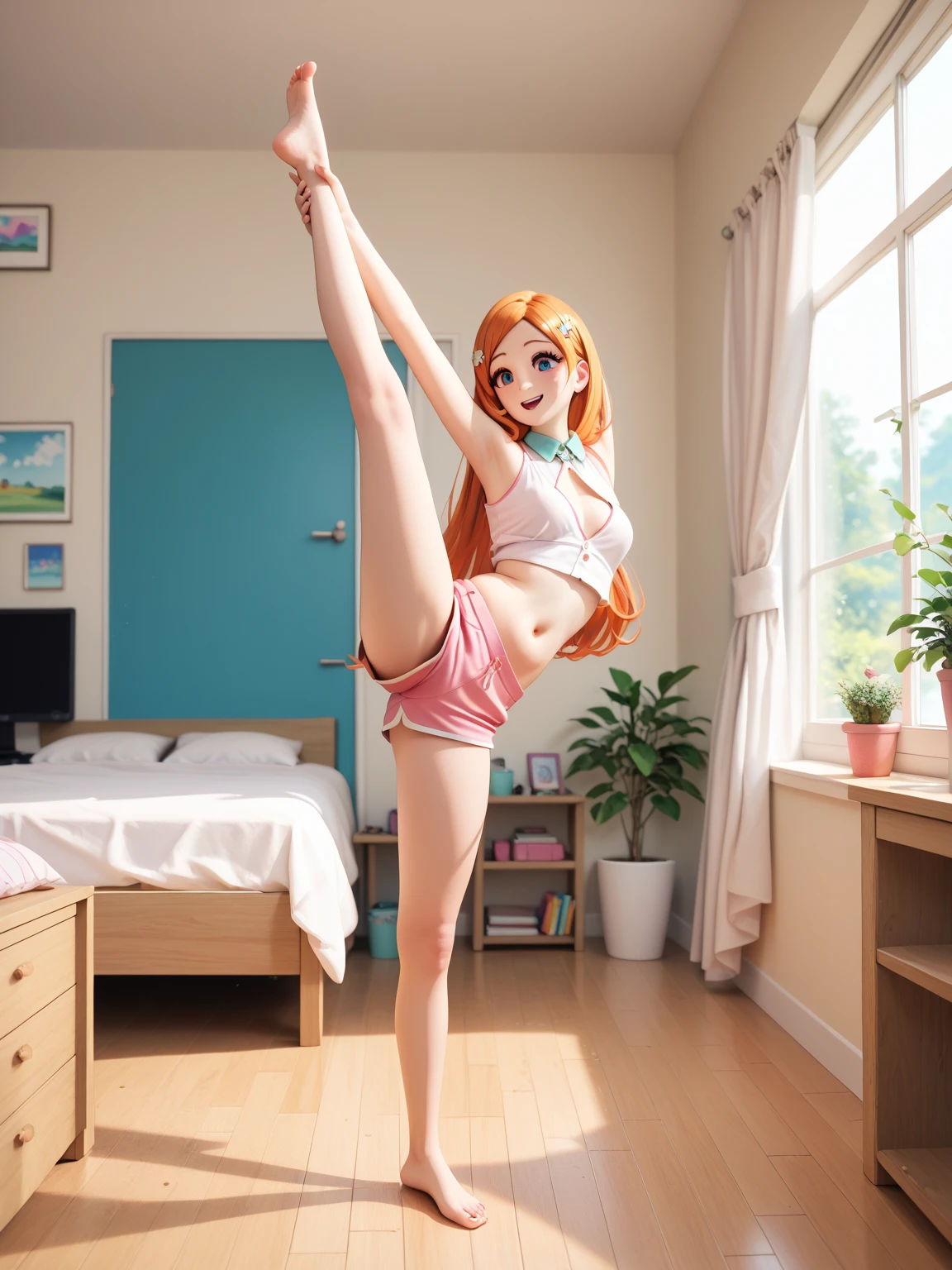 ((((ultra illustrated style:1.0)))),best quality,best animated,masterpiece,ray tracing, global illumination,stretching, 1girl, solo,
<lora:stretching_01-000006:0.9>