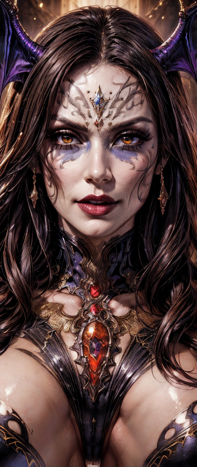 (Upper torso portrait:1.3), from below, demoness, full body portrait, kendralustlora, succubus, day of the dead facepaint and bodypaint, scary detailed art in color, aroused slutty expression, busty, curvy hips, sexy, alluring, erotic posing with open legs, lowleg panties, highly detailed fantasy art, beautiful fantasy art portrait, intricate detailed digital art, highly detailed digital painting, digital art fantasy art, mark brooks detailed, detailed fantasy digital art, amazing detail digital art, close-up portrait demoness skull, by Todd Lockwood, liquid metal girl