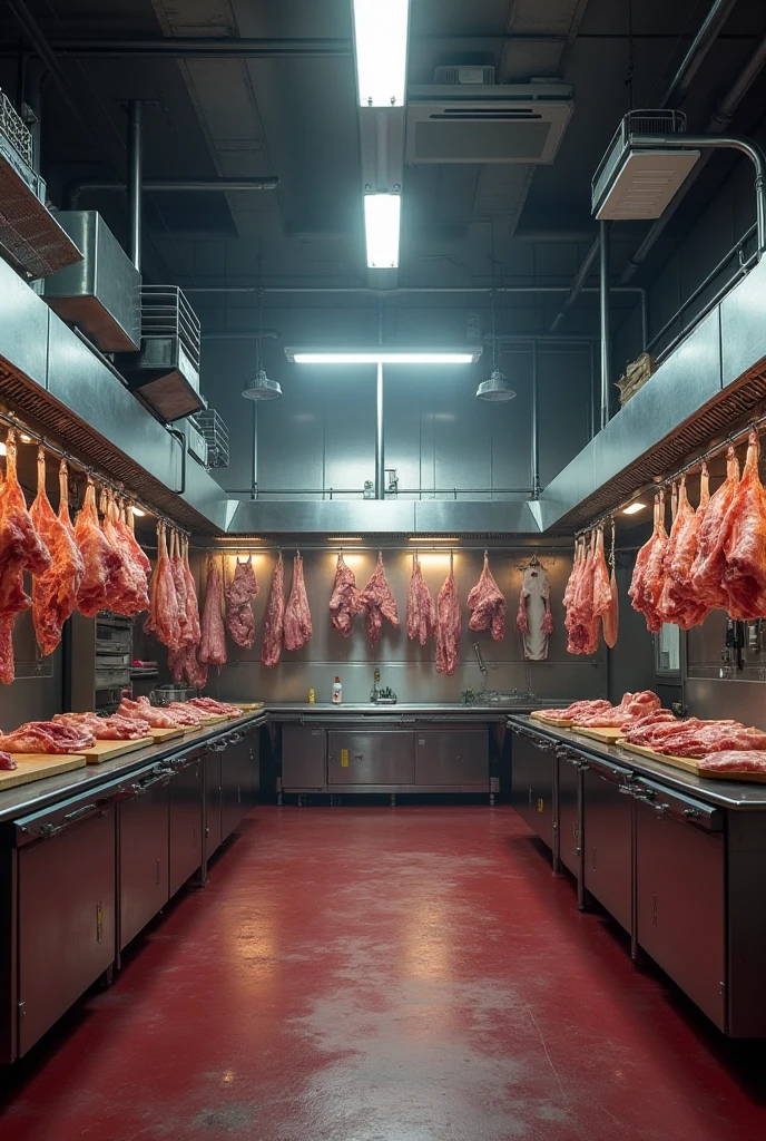 This butcher is、darkly、dirty、There is a dirty atmosphere。The meat loaf hanging on the meat hook、moving as if alive、It's very creepy。The misfortune of making minced meat々new big machine、Bloody、Instills a sense of fear。The floors and walls were stained with blood and organs.、There&#39;s a strange smell。There is a workbench by the wall.、There is meat with a butcher knife stuck in it.。

This butcher is、Perfect for a splatter horror movie。The main character wanders into this butcher&#39;s shop.、I can imagine a terrifying experience.。