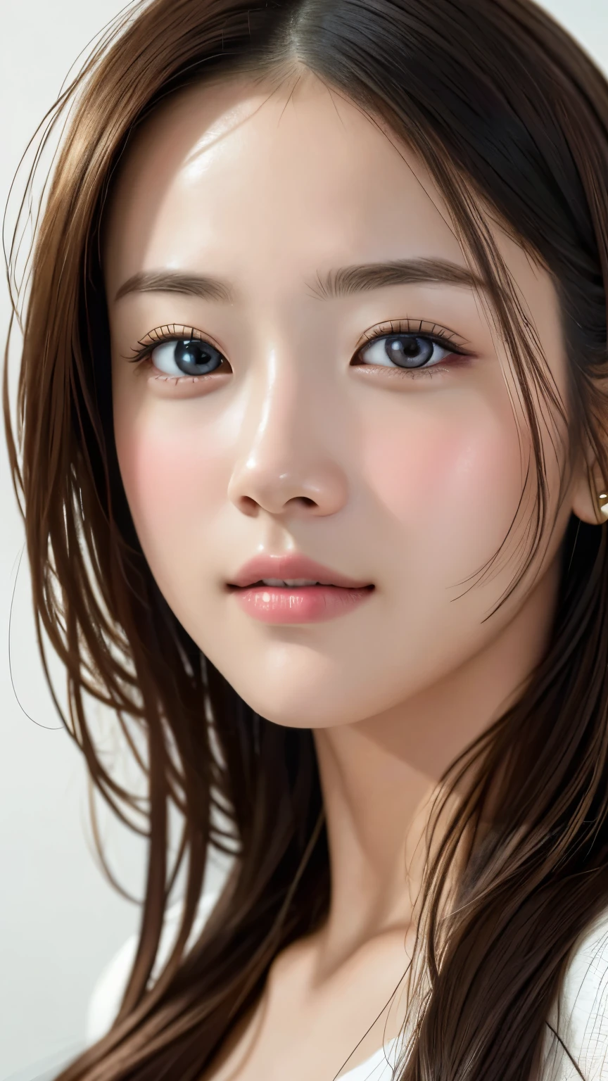(Representative works:1.3)、(8k、realistic、RAW photo、best image quality:1.4)、Xiaoyan、beautiful face、(realistic Face)、 without makeup、Natural Makeup、light makeup、 (dark brown hair)、 beautiful hairstyle、realistic eyes、beautiful detail、 (realisticな肌)、beautiful skin on hands、 (Casual Fashion)、 Confused、 charm、超high definition、super real、 high definition、 golden ratio