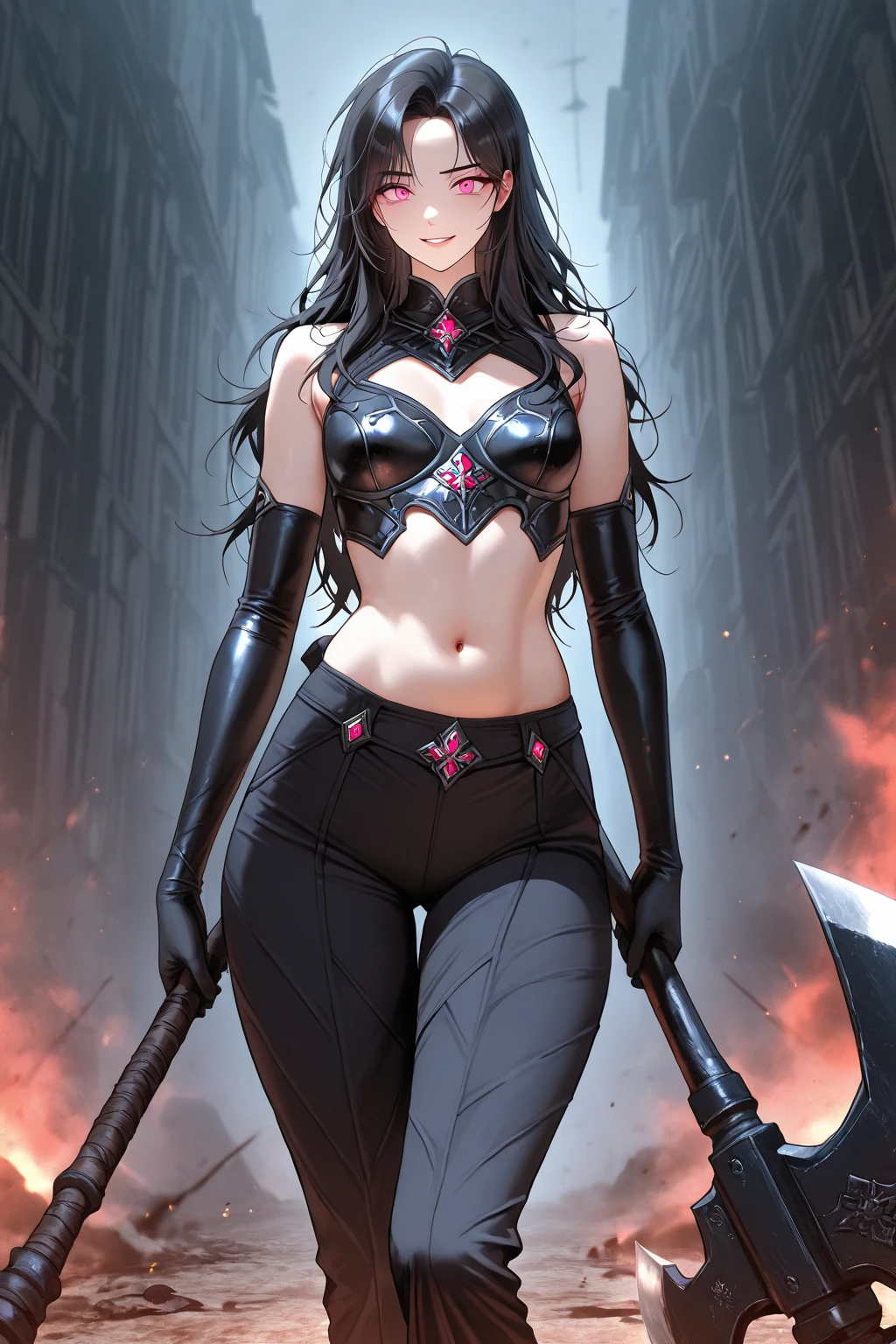 Details Half-God, Half-Demon, Middle Segmentation, Epic Character Composition, Simple and Bright Colors, Top Quality Masterpiece --auto