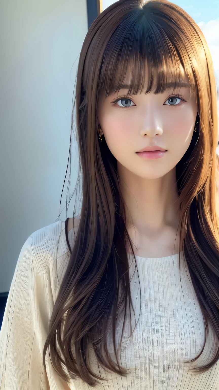 (Representative works:1.3)、(8k、realistic、RAW photo、best image quality:1.4)、Xiaoyan、beautiful face、(realistic Face)、 without makeup、Natural Makeup、light makeup、 (dark brown hair)、 beautiful hairstyle、realistic eyes、beautiful detail、 (realisticな肌)、beautiful skin on hands、 (Casual Fashion)、 Confused、 charm、超high definition、super real、 high definition、 golden ratio