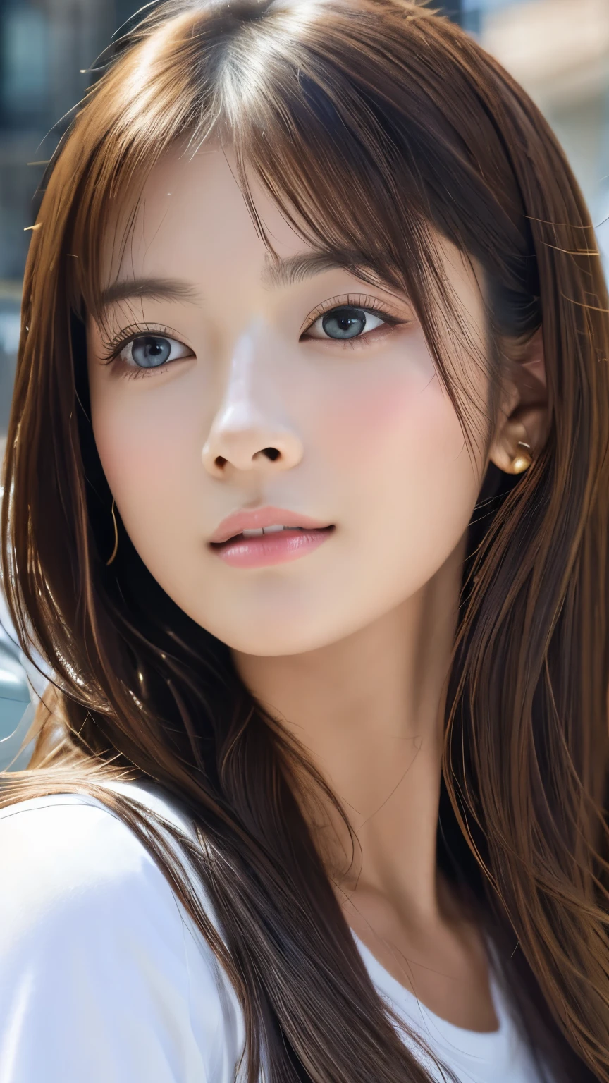 (Representative works:1.3)、(8k、realistic、RAW photo、best image quality:1.4)、Xiaoyan、beautiful face、(realistic Face)、 without makeup、Natural Makeup、light makeup、 (dark brown hair)、 beautiful hairstyle、realistic eyes、beautiful detail、 (realisticな肌)、beautiful skin on hands、 (Casual Fashion)、 Confused、 charm、超high definition、super real、 high definition、 golden ratio