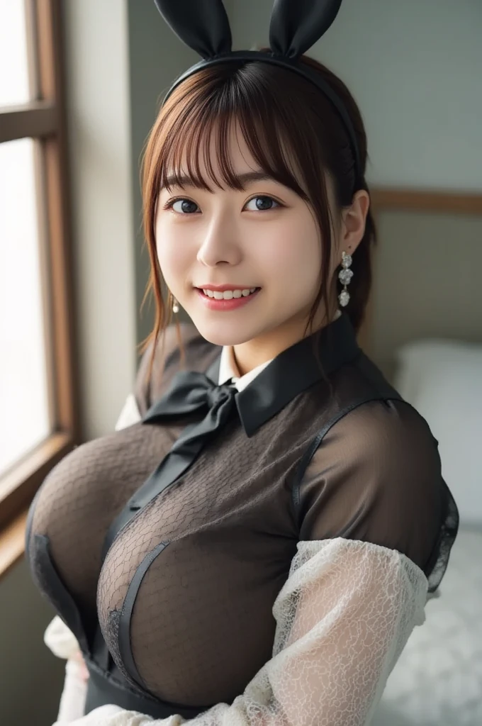 ((Highest quality))、Beauty、Big Breasts、Fully open cow print shirt、