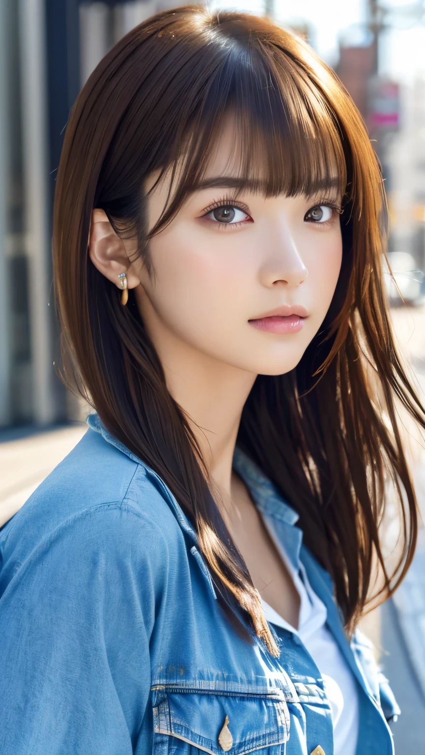 (Representative works:1.3)、(8k、realistic、RAW photo、best image quality:1.4)、Xiaoyan、beautiful face、(realistic Face)、 without makeup、Natural Makeup、light makeup、 (dark brown hair)、 beautiful hairstyle、realistic eyes、beautiful detail、 (realisticな肌)、beautiful skin on hands、 (Casual Fashion)、 Confused、 charm、超high definition、super real、 high definition、 golden ratio