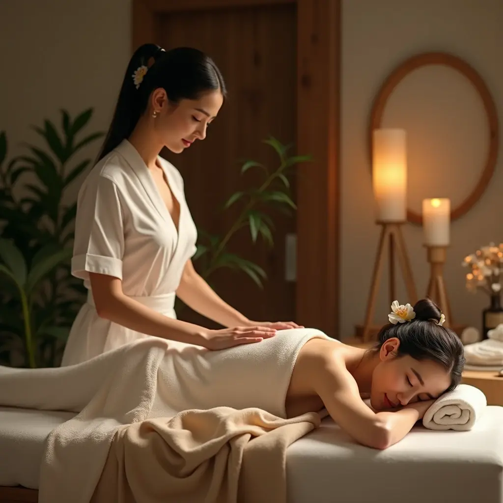 An aesthetic picture for Acupuncture and cupping