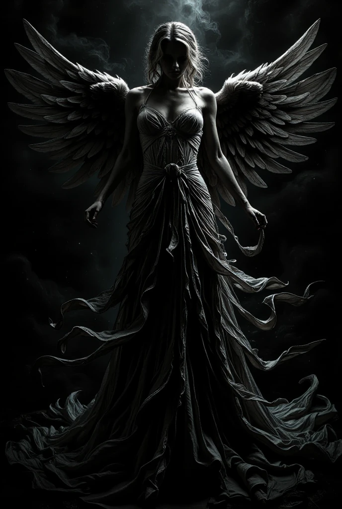 a model shot (taken from the back: 1.5), 16K, ultra detailed, masterpiece, best quality, (extremely detailed), arafed, dnd art, portrait, full body, aasimar, female, (Masterpiece 1.3, intense details), female, paladin, holy warrior, spread large feathered wings, (wings sprouting from the back: 1.3), majestic wings, white angelic wings spread (Masterpiece, intense details: 1.5), moon light, moon, stars, clouds, holy symbol, armed with sword, short blond hair, fantasy temple background, anatomically correct (Masterpiece 1.3, intense details), angel_wings, determined face, god rays, cinematic lighting, glowing light, silhouette, from outside, photorealism, panoramic view (Masterpiece 1.3, intense details) , Wide-Angle, Ultra-Wide Angle, 16k, highres, best quality, high details, armored dress