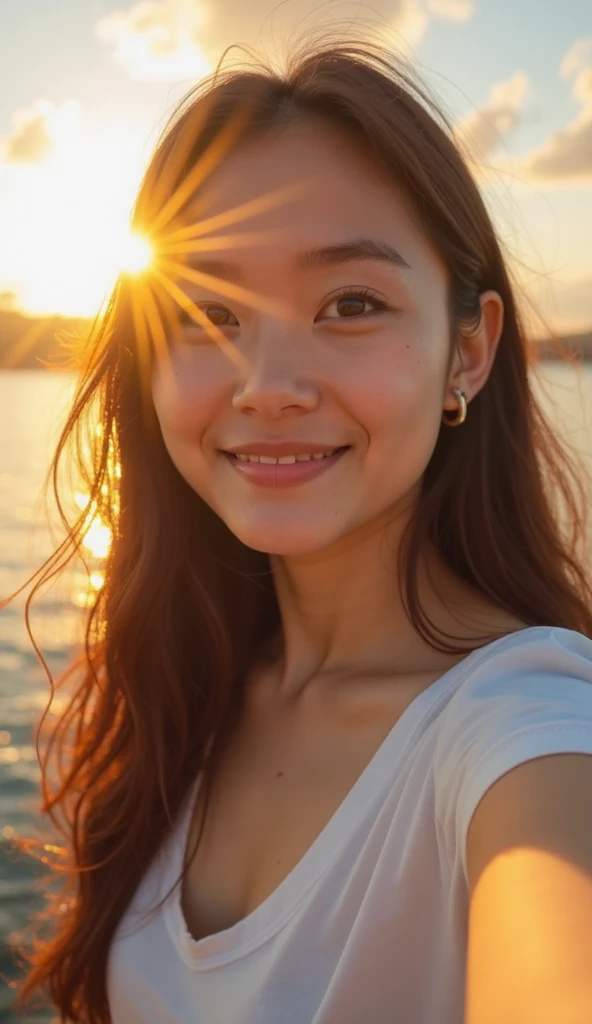 20 years old asian girl with long hair couch in hammock, camping, nightlife, teeth smile, black evening dress, full body, brunette hair, beautiful girl, big boobs, some facial imperfections, no makeup, highly detailed face, (beautiful deatailled eyes:1.2), real human, ultra detailed, (texture:1.1) (realism:1.1)
