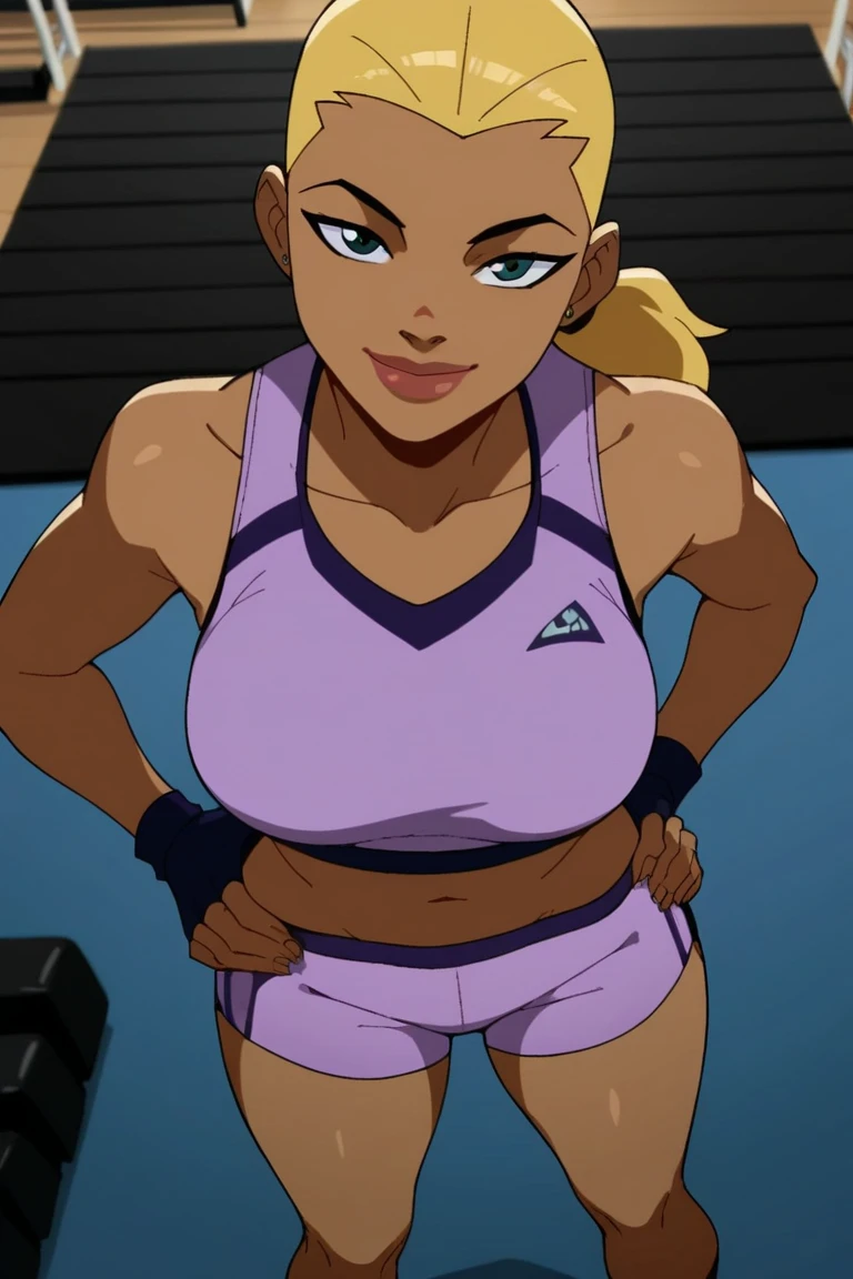 masterpiece, best quality, cowboy shot, 1girl, solo, toned, <lora:SomethingUnlimitedV03:0.6>, <lora:LolaBunny:0.9>, basketball, sportswear, tank top, shorts,