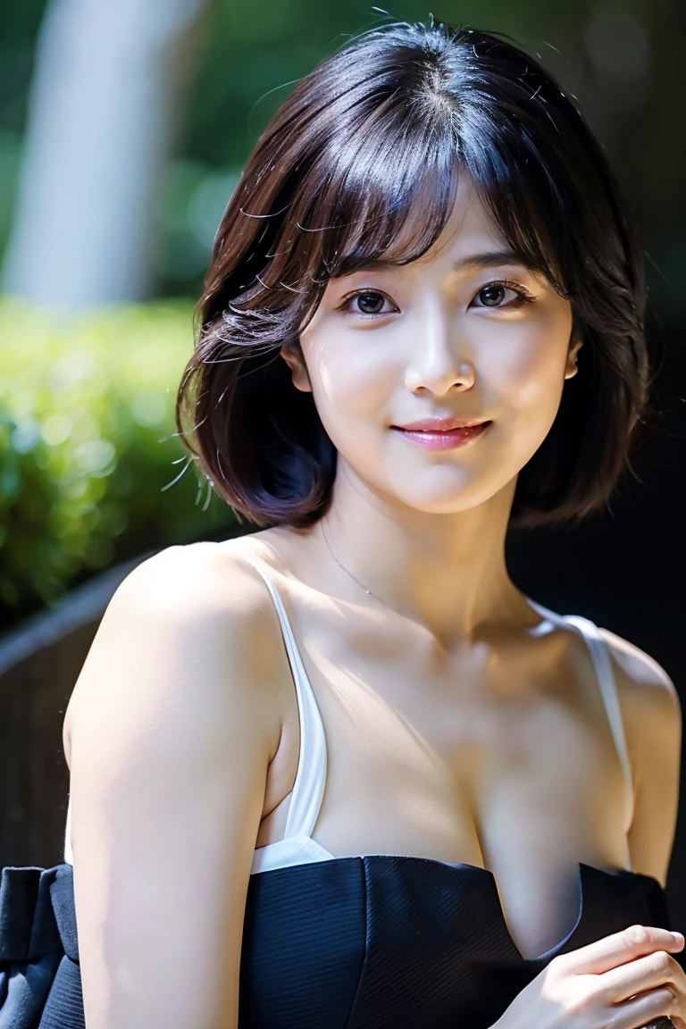 ((Highest quality)), ((masterpiece)), (detailed), Ultra cinematic, Blue hour, Ultimate ultra Photorealistic, ultimate high-quality 32k Leica M5 photo, A cowboy shot photo,  a42yo ultimate beautiful & elegant Motherhood Japanese actress,  looking at viewer, very embarrassed, much blush:1.9, 168cm,65kg,(She has a very intelligent and ultimate exquisite beautiful Japanese face&black eyes, pointy nose, ultra detailed face, ultimate exquisite nice-proportioned body and Décolletage and hips , black elegant&cute  short  bob, oval face, very blushing cheeks, very sweaty , ultimate well-proportioned face, seductive &shy smile, seductive large hips ,Curvaceous physique fascinating lovely body&Sensual proportions,  black elegant cute short bob, very light naturally makeup:1.4), ((a simple ((pink))polo-shirts  much drenched in sweat:1.4)),((1 ((white ))wet leggings :1.4)), ( in dark Inside the tent at the heavy  rainy campsite ,enjoy drink beer in beer party:1.3)