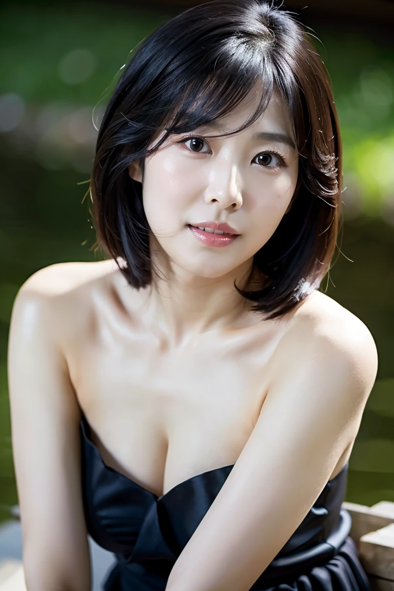 Masseter Film, highest quality, masterpiece, High resolution, realism, Original photo, 8k wallpaper, perfection, Professional Lighting, Very detailed, Written boundary depth, ((Very beautiful woman)), ((Sexy 40 year old women)),,  ((A kind smile)), Detailed face, Beautiful Eyes,, bangs, She also has good style, (Sexy Looks),, (Thick lips),Seduce,View from the front,I was so excited,Shooting from the front,((nude)),pubic hair,((Pussy)), sitting on a park bench,show pussy,