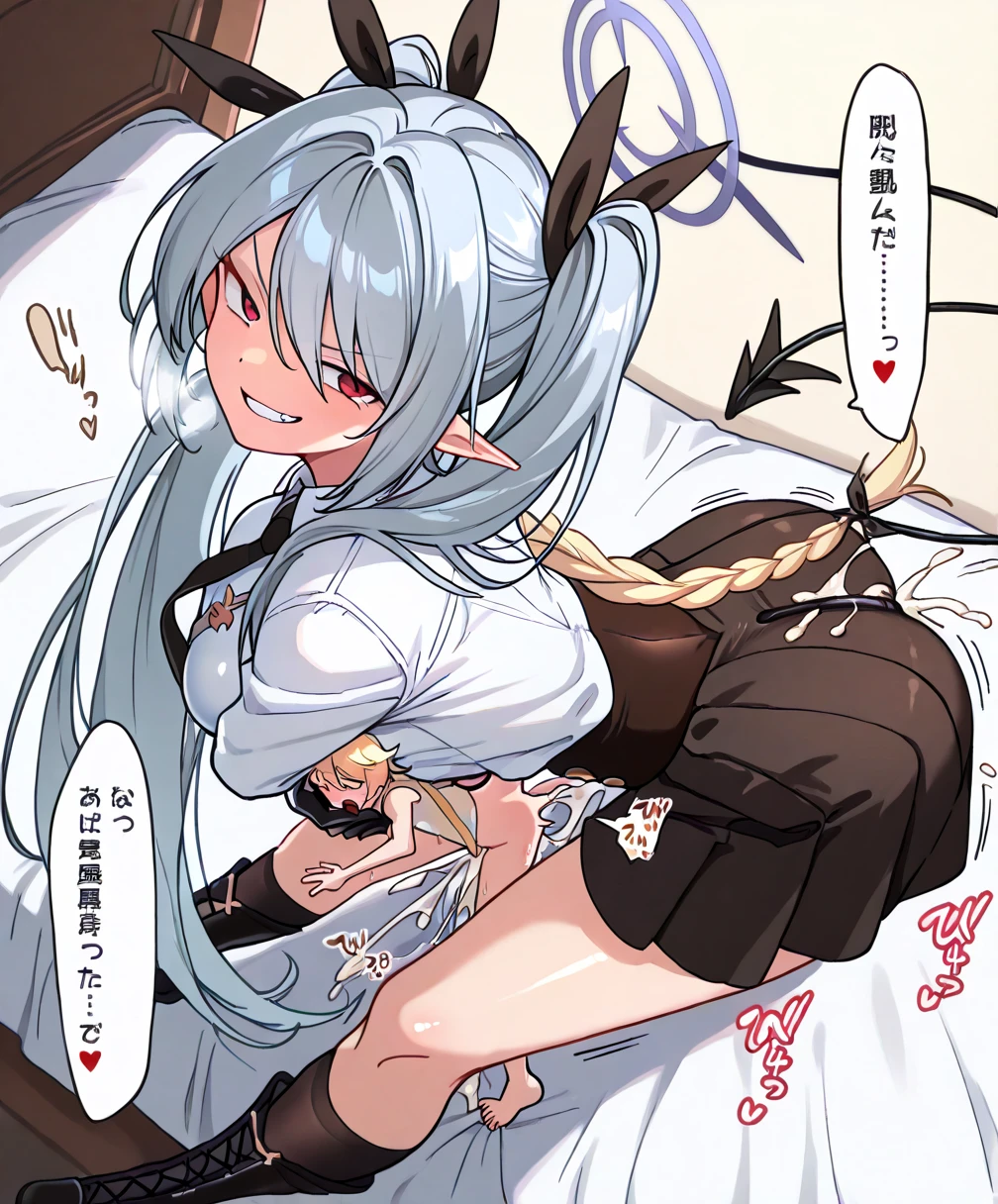 NSFW,masterpiece,Highest quality,High resolution,Super detailed,Sinon\(Sword Art Online\),Bare shoulders,Removable sleeves,Hand guard,leotard,Cape,Frilled mini skirt,gem, hair ornaments, Hair Clip,Thigh straps,Embarrassed,Expecting face,(Lust),(Smirking face),(Ahegao),blush,(tears),Fantasy,inn,bedroom,(Middle-aged men),(Having sex),Insert,Creampie,,forcibly,(rape),Lying down,Prone,Lift your butt,Spread your legs,(Squirting)