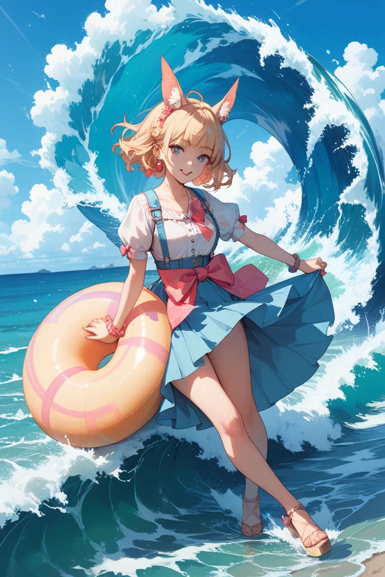 Uvula focus, rain poncho, shark hat, rabbit ears, hat and shark fusion, camera gaze, tongue sticking, copious saliva, seduction, (pupils are heart-shaped), kneeling, colorful schools of fish, colorful coral reefs, school swimsuits, active poses, pigtails, small, city pop color, female brat, thick eyebrows, thin waist, beautiful blonde, braids, (masterpiece), ((best quality) ), (super detailed), girl, clean and detailed face, five fingers, textile shading, perfect anatomy,