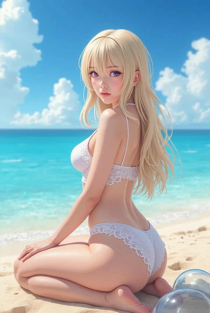 Beautiful young woman in the desert, dressed in torn and dirty rags, (((lying in the sand))), (with clothes) , ((narrow waist)), wide legs (((shot from behind))), bottom of buttocks seen, (((Dynamic pose))), blonde, nordic, white skin Masterpiece, amazing, extremely delicate and beautiful, , , Detailed Art Style, Detailed Eyes, Highly Detailed Background, Pov, First Person View, Depth of Field, Soft lighting, Dramatic lighting, Intricate, 8k