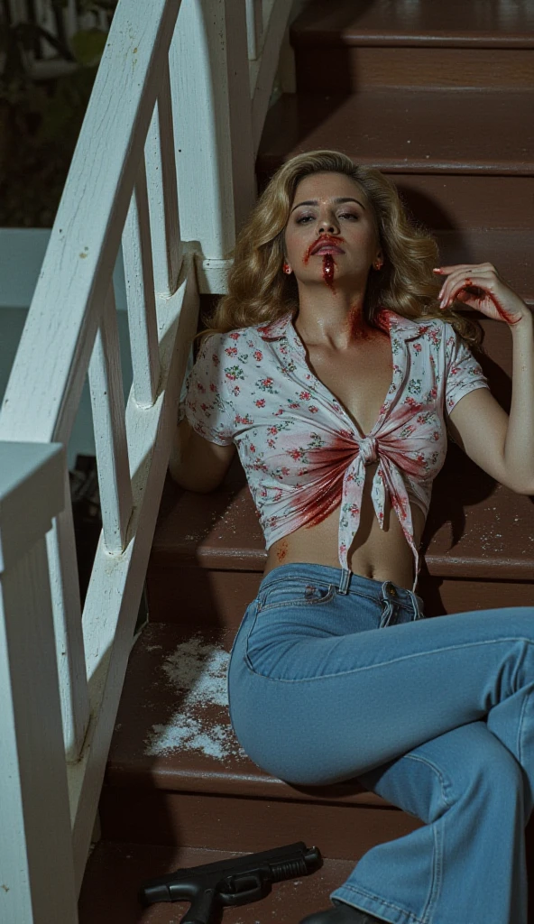 very young Harley Quinn wearing from Suicide Squad wearing ripped clothes, garter belt, miniskirt, leather choker, laying on bed with legs wide open, about to have sex, ((showing panties)), teen, angry face looking at viewer, (legs open), viewed from above, her body covered in viscous white semen, sweaty, knees spread apart, legs spread, handcuffed with hands bounded tight above head, full image body, (((upskirt))), ((hands above head, handcuffs)), ((upskirt)), legs raised, ((handcuffed in the headboard)), tight body