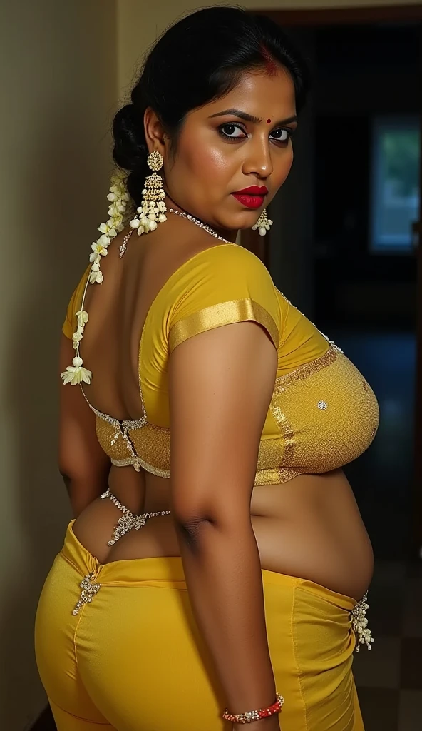 Foto RAW, photorealistic, photography, full body shot, master shot, perfect eyes, goddess like beauty, pierced eyes, perfect thick chubby mallu Desi aunty bhabhi, Full figured woman, juicy thick figure, bulky figure, curvy, fleshy curvy figure, voluptuous body, wide body, full figured aunty, Sexy navel folds, fleshy figure, heavy figure, Wearing a Stanapatta, a chest-band.Saree model, model Photography, Indian saree shoot, Indian traditional wear advertising photography, traditional wear brand shoot, face of Indian actress Sonakshi Sinha, masterpiece, realistic, realism, incredible details, pleasure, photorealism, detailed skin, skin pores, high contrast, photorealistic Artstation 8k HD digital art trend of high definition and detailed realistic skin texture, ultra detail, realistic skin texture, armature, best quality, ultra high definition, (photorealistic:1.4),, high resolution, detail, raw photo, sweat, Re sharp, by Lee Jefferies Nikon D850 Film Stock Photo 4 Kodak Portra 400 Camera F1.6 Lens Rich Color Ultra Real Realistic Realistic Textures Dramatic Lighting Unreal Engine Trending at Art Station Cinestill 800,(pele altamente detalhada: 1.2), 8k UHD, DSLR, soft-lighting, alta qualidade, grain of film, Fujifilm XT3,she didn't like to wear blouse or bra, She doesn't like to wear bra or blouse as it is against her traditional customs, wearing a Bra or blouse is against her forbidden in her tribes ritual, traditional no blouse saree, detailed hairy armpits, hyper realistic skin, skin pores, sweat, veins,
