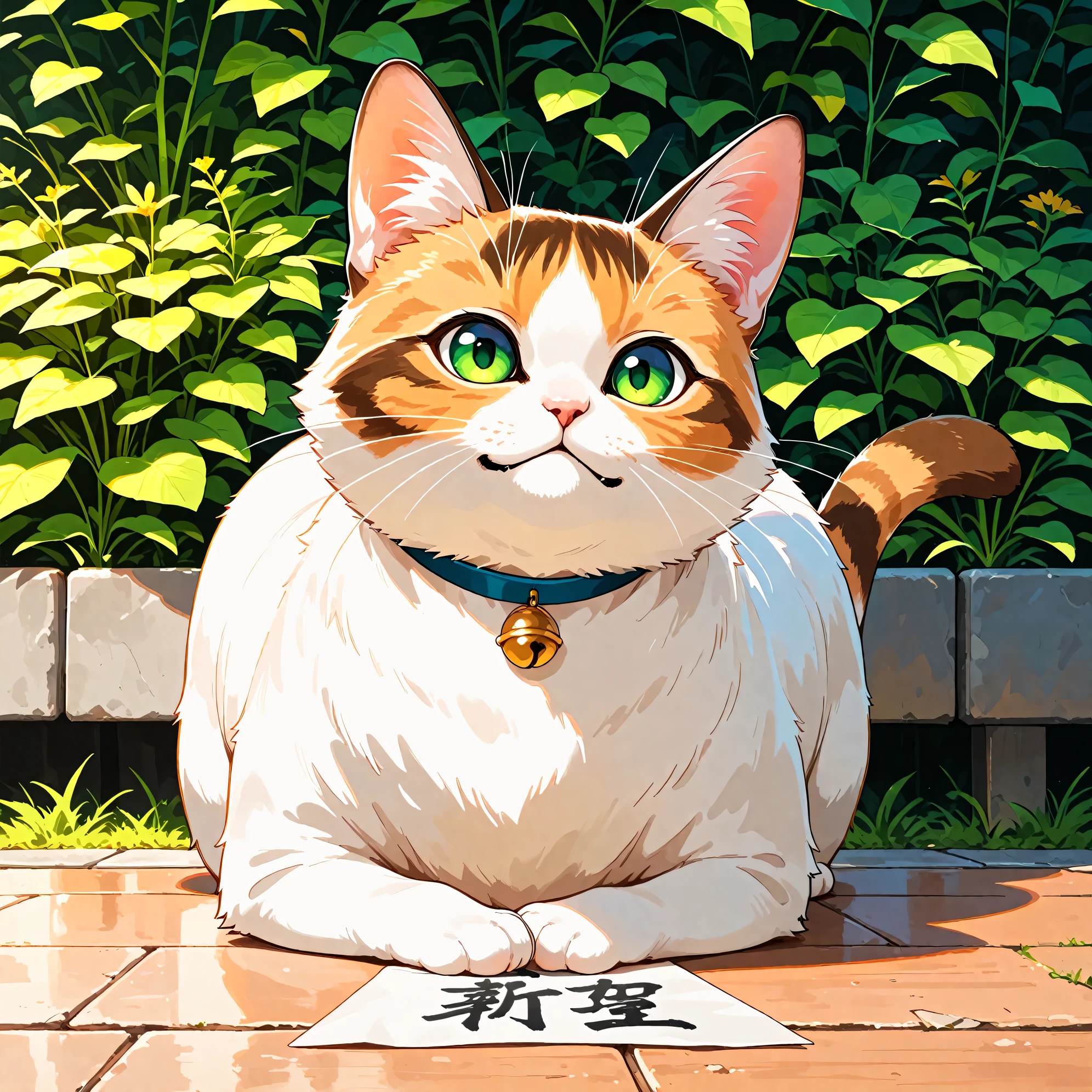 (masterpiece), (best quality), (ultra-detailed), Accompanied by a cat, (cute cat), outdoors, cat world, absurderes, Hi-Res, ultra-detailed, BREAK, Expressive lettering, Elegant décor, Design images featuring beautiful calligraphy with craftsmanship and skill, cat of a day,
