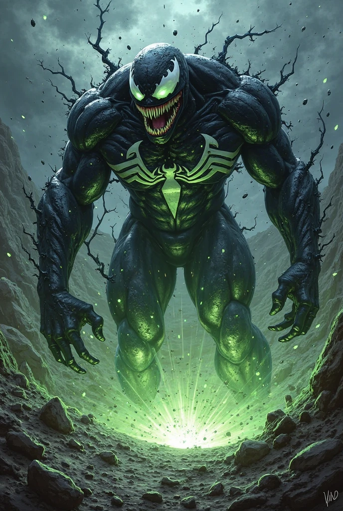 Venom in space fighting the hulk --auto --s2