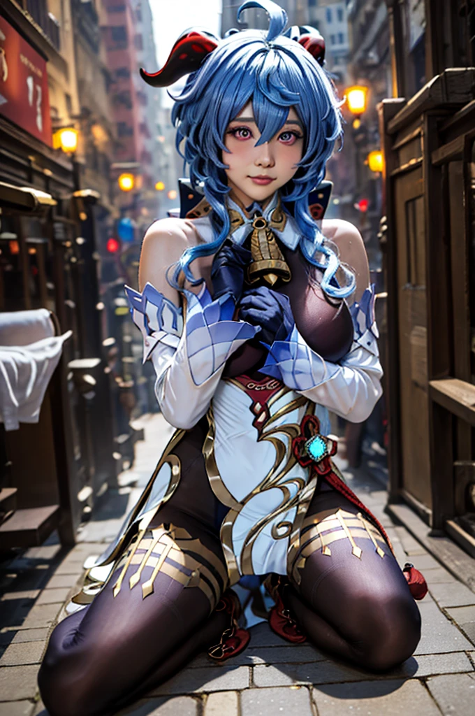 Ranni the witch (blue hair) lifting up her skirt (sheer white gown) and pinching her nipples (small breast) while resting at a site of grace (dark forest background) full face blushing while sweating a lot looking at viewer with horny smile
