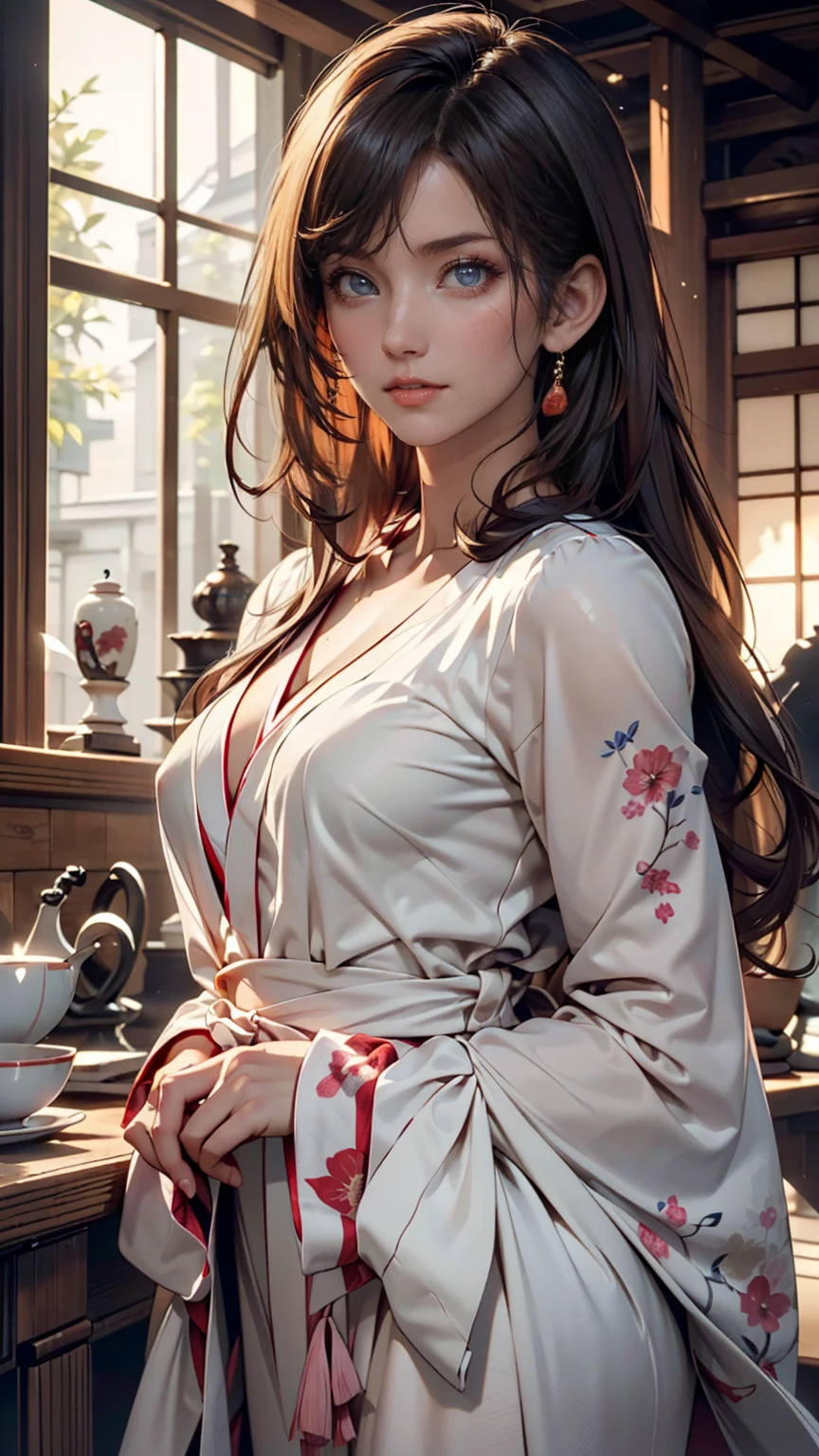 Animated character sitting on a chair with a bowl of food in his hands, Alchemist Girl, Light novel cover, Official Art, Epic light novel art cover, Official Artwork, epic Light novel cover, change, isekai, small curvy change, Casciato krenz, Casciato, Casciato krenz key art feminine, Shadowverse Style, Moe