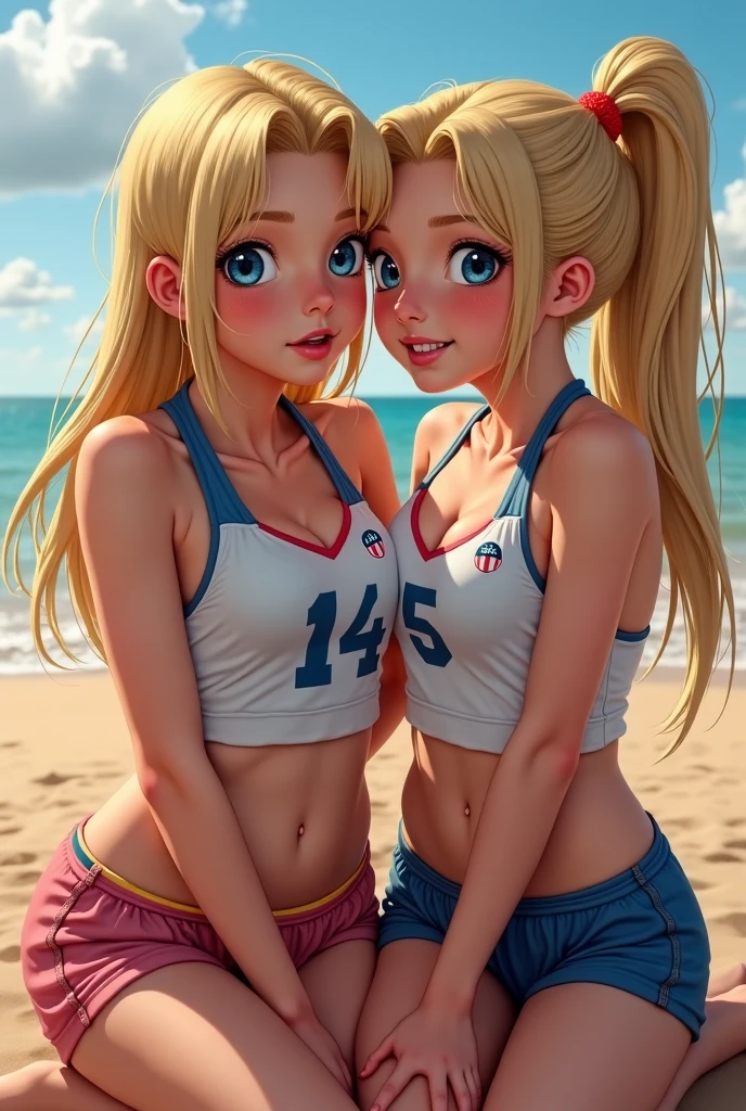 2girl 25 anos, entre seios, seios gigantes, crop top, decote sexy, top decote molhado, nus, no-bra, pikachu, shorts,,bumbum empinado e grande, coxas grossas,obra-prima, melhor qualidade, altamente detalhado